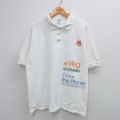 00s 半袖ポロシャツ ワンポイント ホワイト XL | 古着