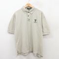 XL★古着 半袖 ポロ シャツ メンズ 00年代 00s IVES HILL コットン ベージュ系 カーキ 25jul22 中古 トップス