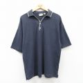 XL★古着 ビューグルボーイ 半袖 ポロ シャツ メンズ 紺 ネイビー 25jul22 中古 トップス