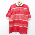 XL★古着 半袖 ポロ シャツ メンズ 00年代 大きいサイズ コットン 赤 レッド 25jul26 中古 トップス