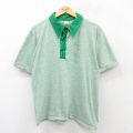 【50%OFF】L★古着 ラッセル 半袖 ポロ シャツ メンズ 70年代 70s 染込プリント USA製 緑他 グリーン 25aug20 中古 トップス