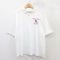 XL★古着 半袖 ポロ シャツ メンズ 80年代 80s 星条旗 大きいサイズ USA製 白 ホワイト 25aug23 中古 トップス