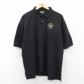 XL★古着 半袖 ポロ シャツ メンズ 00年代 00s THE BELFREY 鹿の子 大きいサイズ コットン 黒 ブラック 25aug23 中古 トップス