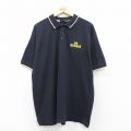 XL★古着 半袖 ポロ シャツ メンズ 00年代 00s ミシガン 大きいサイズ 黒 ブラック 25aug23 中古 トップス