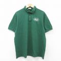 XL★古着 ヘインズ Hanes 半袖 ポロ シャツ メンズ 00年代 00s BEARS 鹿の子 大きいサイズ コットン 緑 グリーン 25aug23 中古 トップス