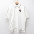 XL★古着 半袖 ポロ シャツ メンズ 90年代 90s Mark 鹿の子 大きいサイズ コットン 白 ホワイト 25aug27 中古 トップス