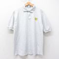 【50%OFF】L★古着 ジャージーズ 半袖 ポロ シャツ メンズ 90年代 90s ボーイスカウト USA製 薄グレー 霜降り 25aug27 中古 トップス