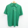 【20%OFF】M★古着 ザフォックスコレクション THE FOX COLLECTION 半袖 ポロ シャツ メンズ 80年代 80s ワンポイントロゴ 鹿の子 緑 グリーン 25sep03 中古 トップス