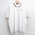 【20%OFF】XL★古着 半袖 ポロ シャツ メンズ 90年代 90s オーロラ 大きいサイズ コットン USA製 白 ホワイト 25sep06 中古 トップス