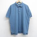 XL★古着 セントジョンズベイ 半袖 ポロ シャツ メンズ 00年代 00s 鹿の子 コットン 薄紺 ネイビー 25sep06 中古 トップス
