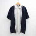 ピューリタン 00s 半袖ポロシャツ ネイビーストライプ XL | 古着