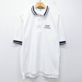 L★古着 キングルイ 半袖 ポロ シャツ メンズ 90年代 90s nysut コットン USA製 白 26apr28