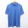 L★古着 半袖 ポロ シャツ メンズ 90年代 90s ディズニー ミッキー USA製 薄紺 26apr28