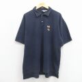 ディズニー 00s 半袖ポロシャツ ミッキー ネイビー XL | 古着