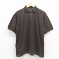 TRADER BAY 00s 半袖ポロシャツ 鹿の子 ブラウン XL | 古着