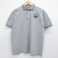 L★古着 半袖 ポロ シャツ メンズ 00年代 00s WILDCAT 鹿の子 グレー 26may23