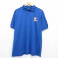 L★古着 半袖 ポロ シャツ メンズ 90年代 90s SUPERDANCE ブルー 26may23