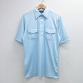XL★古着 半袖 ポロ シャツ メンズ 80年代 80s ライトブルー 26may26