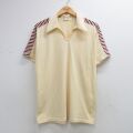 L★古着 半袖 ポロ シャツ メンズ 80年代 80s USA製 ベージュ 26may26