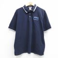 ディズニー 00s 半袖ポロシャツ 鹿の子 ネイビー XL | 古着