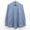 90s 長袖シャツ ネイビーチェック L | 古着