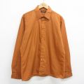 L★古着 長袖 シャツ メンズ 90年代 90s 総柄 オレンジ系 24feb12 中古 トップス