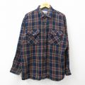 00s 長袖シャツ ネイビータータンチェック XL | 古着
