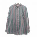 キー 90s 長袖シャツ ストライプ グリーン XL | 古着