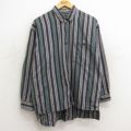 00s 長袖シャツ ストライプ グレー M | 古着