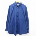 XL★古着 オービス ORVIS 長袖 シャツ メンズ 00年代 00s 大きいサイズ ロング丈 コットン ボタンダウン 紺他 ネイビー ギンガム チェック 24sep17 中古 トップス