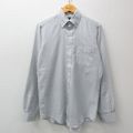90s 長袖シャツ ストライプ グレー M | 古着