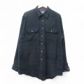 90s 長袖シャツ ブラックウォッチ グリーン XL | 古着