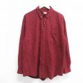 XL★古着 長袖 シャツ メンズ エンジ 25mar01 中古 トップス