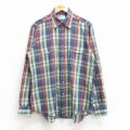 90s 長袖シャツ ネイビーチェック M | 古着
