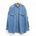 モッシーオーク 長袖シャツ デニム ネイビー XL | 古着