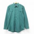 M★古着 ビッグヤンク 長袖 シャツ メンズ 90年代 90s 緑 グリーン 25mar12 中古 トップス