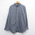 XL★古着 長袖 シャツ メンズ 00年代 00s 大きいサイズ ボタンダウン グレー他 チェック 25mar17 中古 トップス