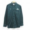 L★古着 長袖 シャツ メンズ ロング丈 緑 グリーン 25mar17 中古 トップス