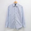 M★古着 JOS A BANK 長袖 シャツ メンズ コットン 紺他 ネイビー ストライプ 25apr16 中古 トップス