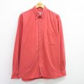 XL★古着 長袖 シャツ メンズ コットン ボタンダウン エンジ系 25apr19 中古 トップス