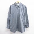L★古着 バンヒューセン 長袖 シャツ メンズ 00年代 00s ボタンダウン グレー 25apr23 中古 トップス
