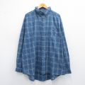 Wrangler 長袖シャツ ネイビーチェック XL | 古着
