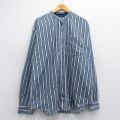 00s 長袖シャツ ネイビーストライプ XL | 古着