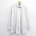 長袖シャツ ホワイトストライプ XL | 古着