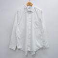 XL★古着 バンヒューセン 長袖 シャツ メンズ 90年代 90s 白他 ホワイト ストライプ 25may31 中古 トップス