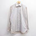 L★古着 ブルックスブラザーズ BROOKS BROTHERS 長袖 ブランド シャツ メンズ イングランド製 生成り他 ストライプ 25jun03 中古 トップス