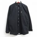 XL★古着 長袖 シャツ メンズ 90年代 90s ピーナッツ スヌーピー SNOOPY チャーリーブラウン オックスフォード コットン ボタンダウン USA製 黒 ブラック 【spe】 25jun10 中古 トップス