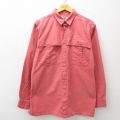 XL★古着 レッドヘッド 長袖 シャツ メンズ 90年代 90s コットン 薄エンジ系 25jun11 中古 トップス