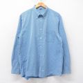 XL★古着 オールドネイビー OLD NAVY 長袖 シャツ メンズ 00年代 00s コットン ボタンダウン 薄紺他 ネイビー ストライプ 25jun20 中古 トップス