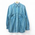 ビューグルボーイ 00s 長袖シャツ ストライプ ネイビー XL | 古着